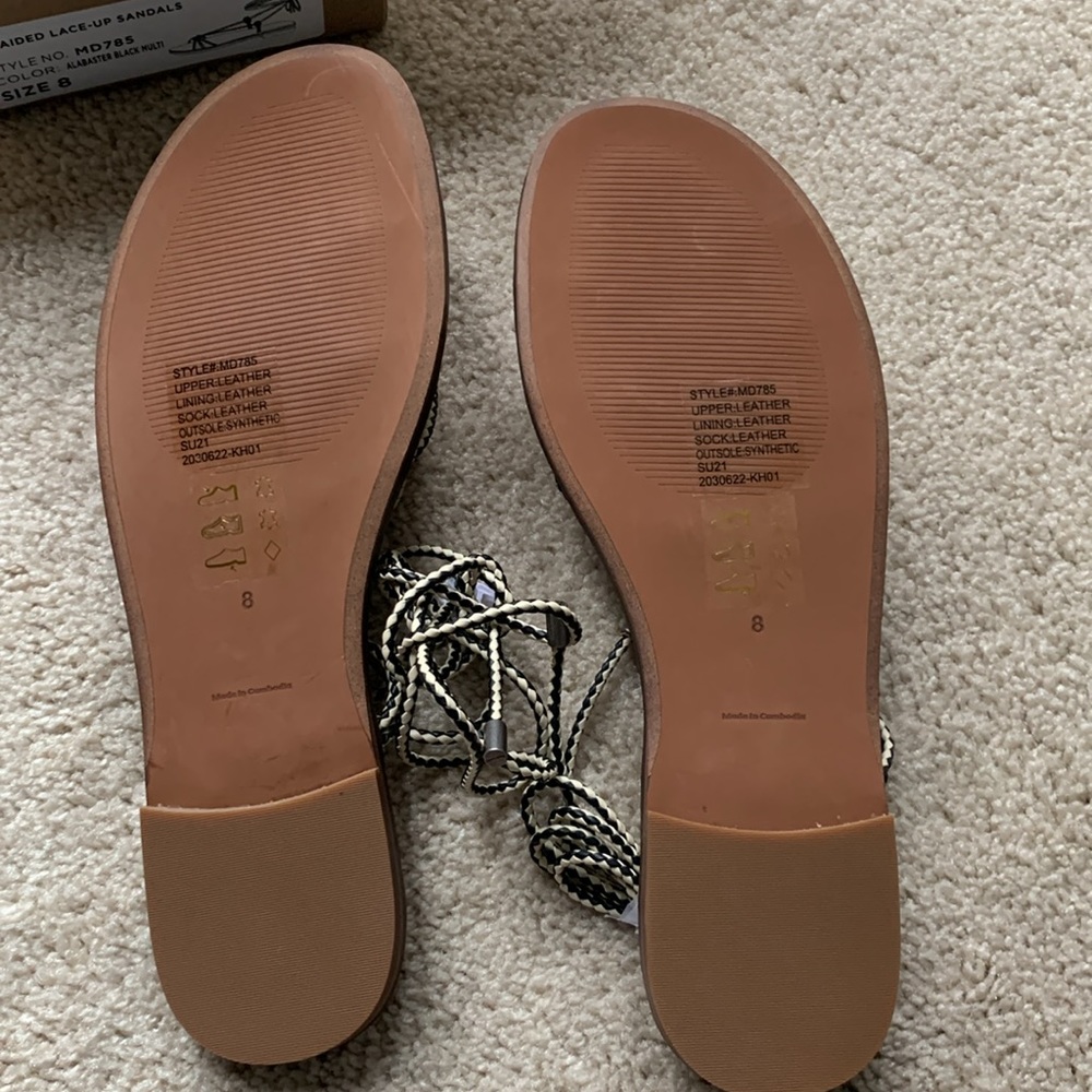 Madewell Braided Lace-up Sandals, size 8, NWT - Picture 7 of 9